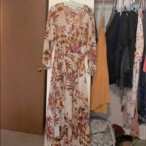 En Focus Long Sleeve Floral Maxi